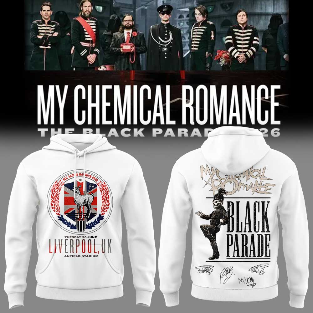My Chemical Romance – The Black Parade 2026 Tour in Liverpool, Anfield Stadium Limited Hoodie