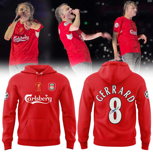 My Chemical Romance – The Black Parade 2026 Tour in Liverpool, Anfield Stadium Steven Gerrard Personally Signed Limited Hoodie