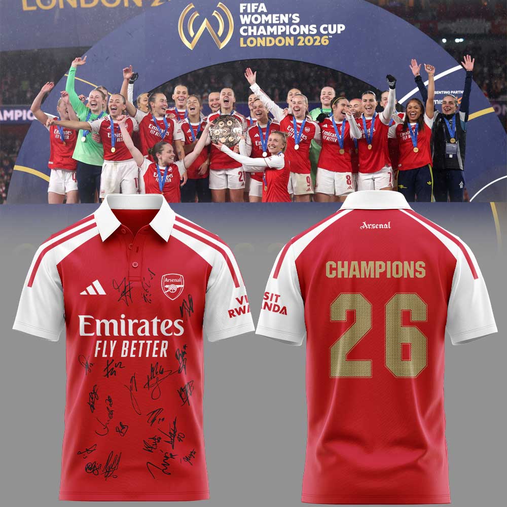 Arsenal FIFA Womens Champions Cup 2026 Winners Signature Polo