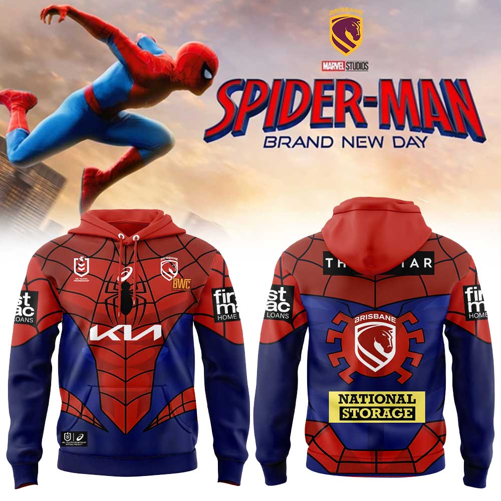 Brisbane Broncos x Spider-Man 2026 Merch Limited Edition Hoodie