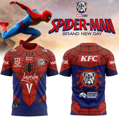 Canterbury Bulldogs x Spider-Man 2026 Merch Limited Edition Shirt