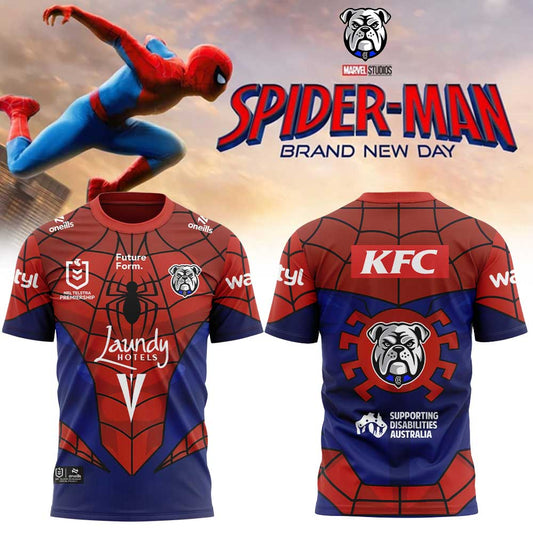 Canterbury Bulldogs x Spider-Man 2026 Merch Limited Edition Shirt