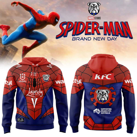 Canterbury Bulldogs x Spider-Man 2026 Merch Limited Edition Hoodie