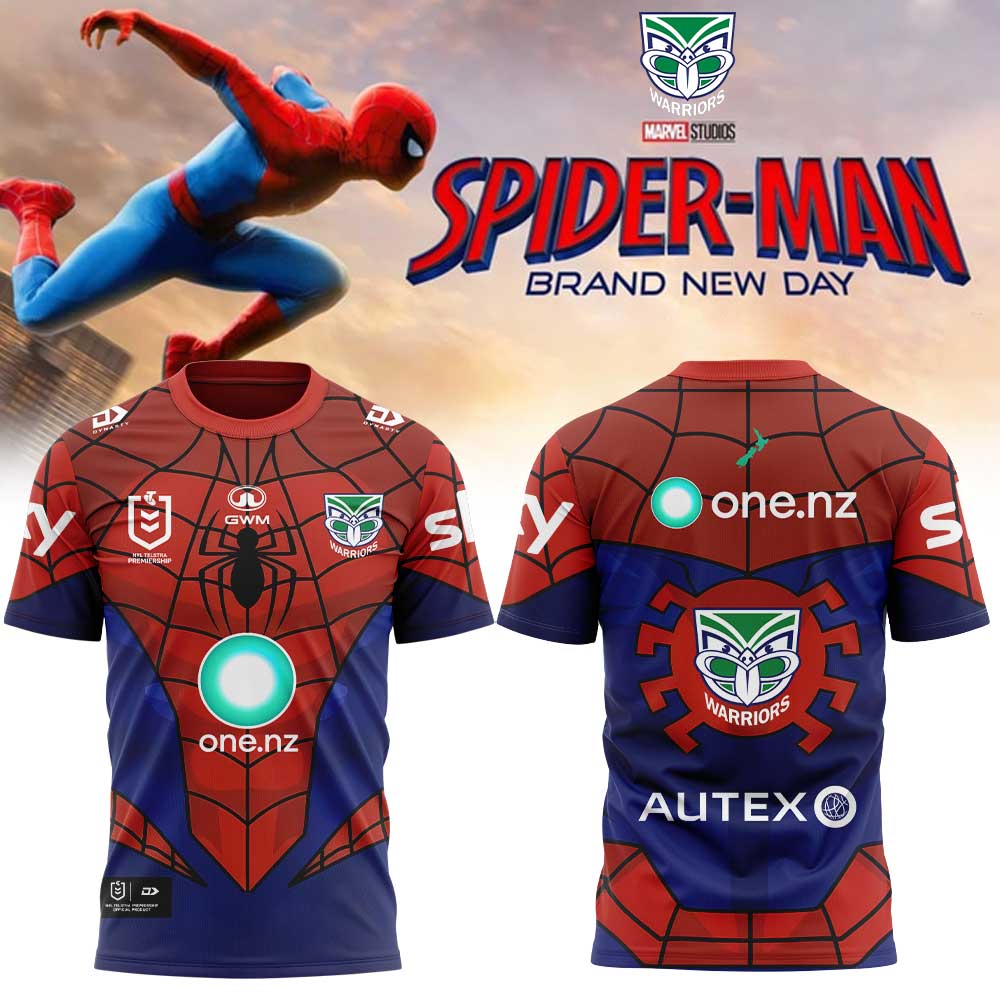 New Zealand Warriors x Spider-Man 2026 Merch Limited Edition Shirt