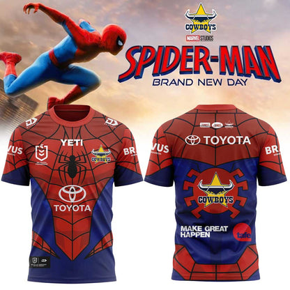 North Queensland Cowboys x Spider-Man 2026 Merch Limited Edition Shirt