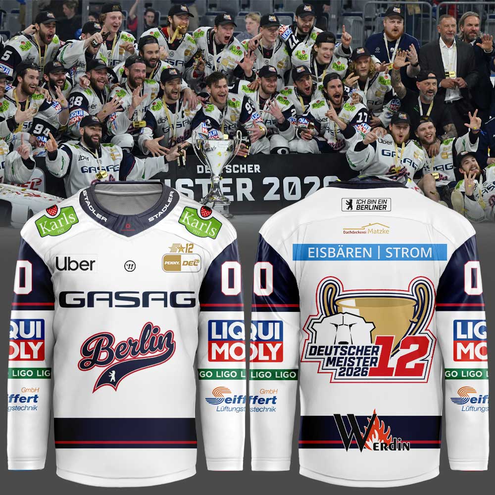 Eisbären Berlin Deutsche Eishockey Liga Meister 2026 Hockey Jersey