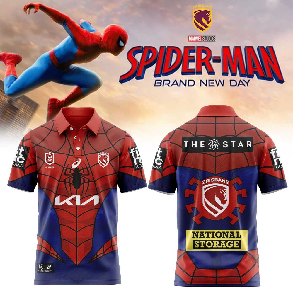 Brisbane Broncos x Spider-Man 2026 Merch Polo