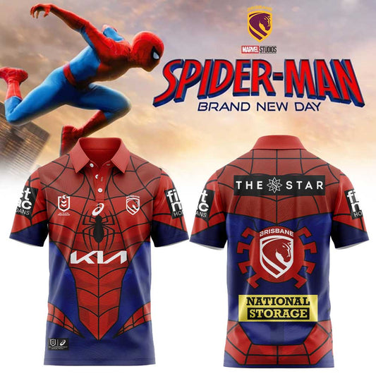 Brisbane Broncos x Spider-Man 2026 Merch Polo