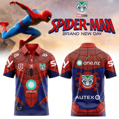 New Zealand Warriors x Spider-Man 2026 Merch Polo