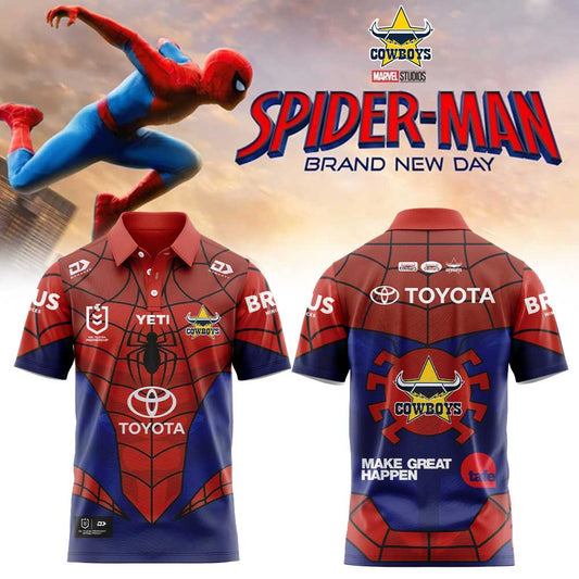 North Queensland Cowboys x Spider-Man 2026 Merch Polo