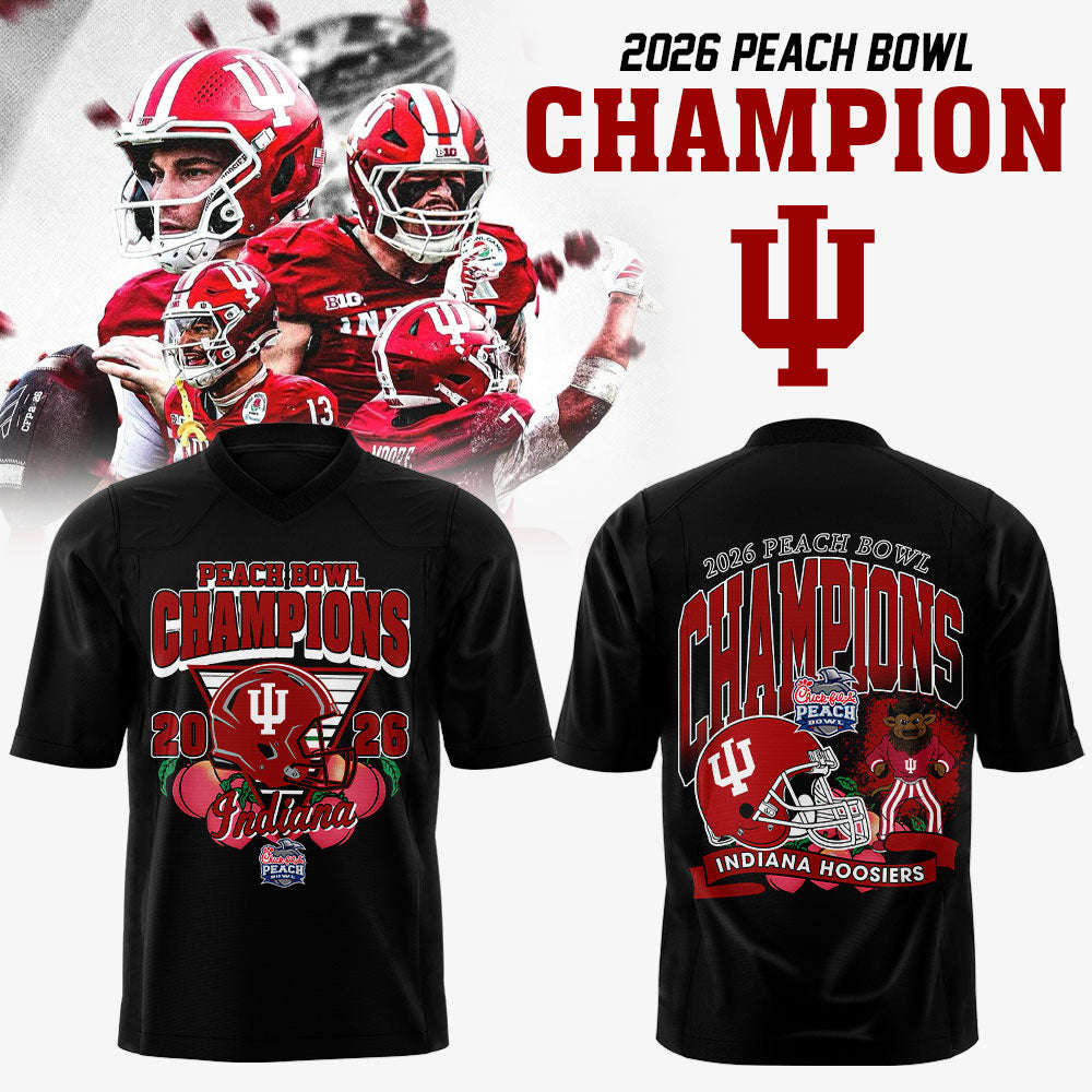 Indiana Hoosiers Peach Bowl Champion 2026 Football Jersey
