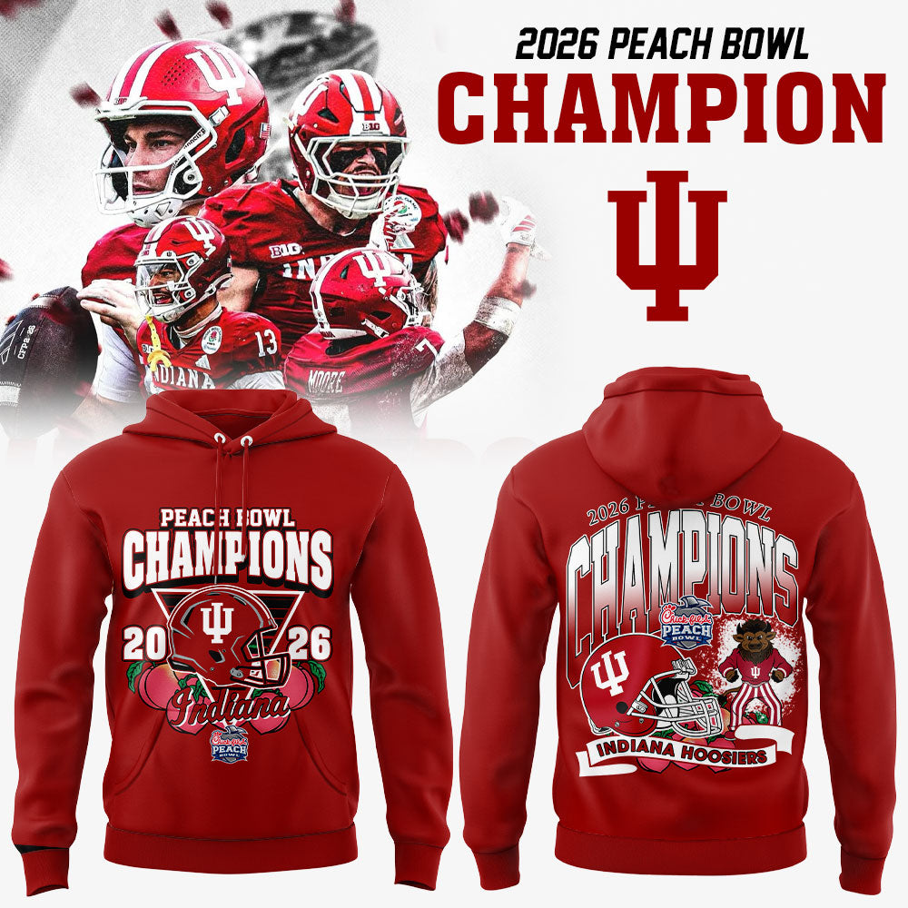 Indiana Hoosiers 2026 Peach Bowl Champions Limited Hoodie