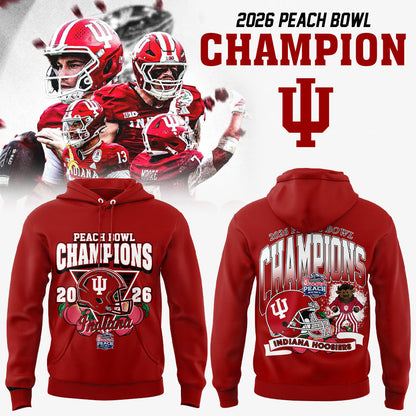 Indiana Hoosiers 2026 Peach Bowl Champions Limited Hoodie
