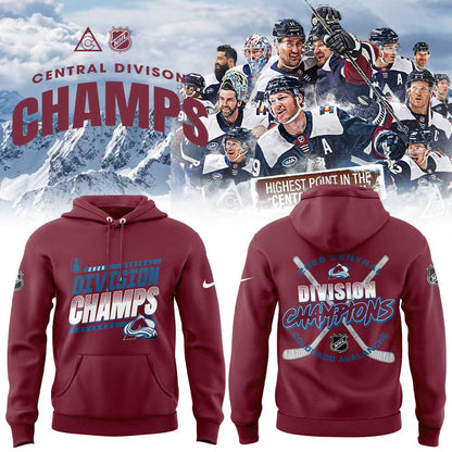 Colorado Avalanche 2026 Central Division Champs Hoodie