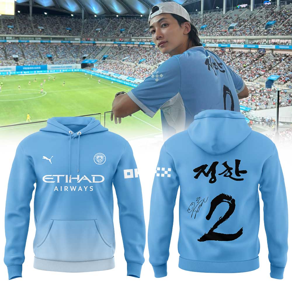 Manchester City x Yoon Jeong-han SEVENTEEN Signed Hoodie