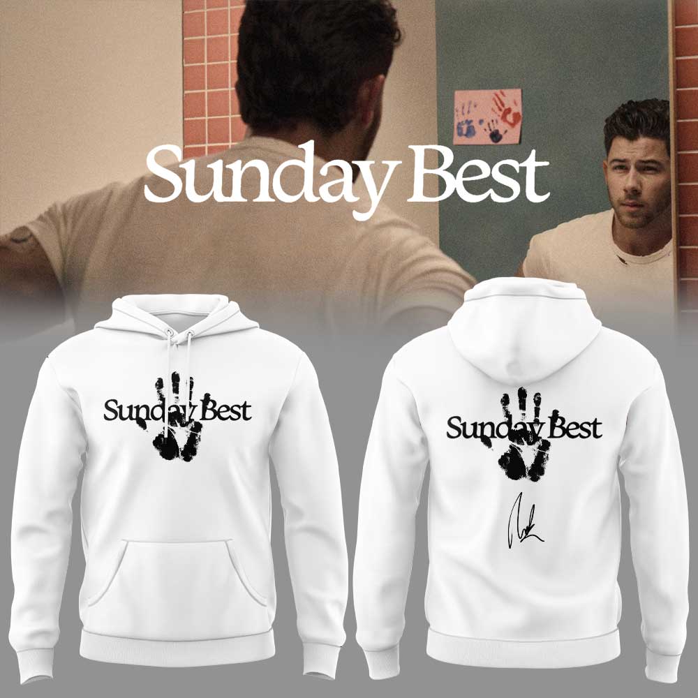 Nick Jonas Sunday Best 2026 Signature White Hoodie