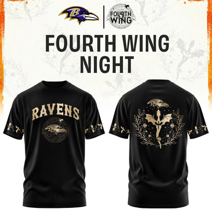 B Ravens Fourth Wings Night Black Shirt