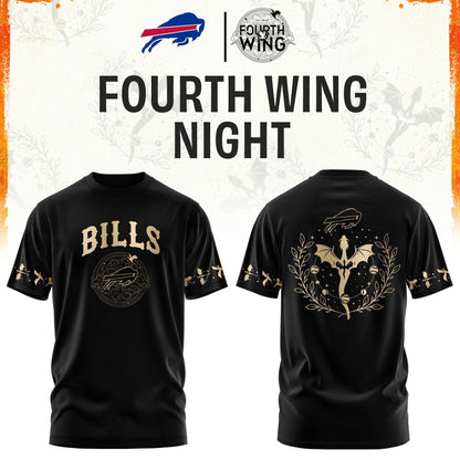 B Bills Fourth Wings Night Black Shirt