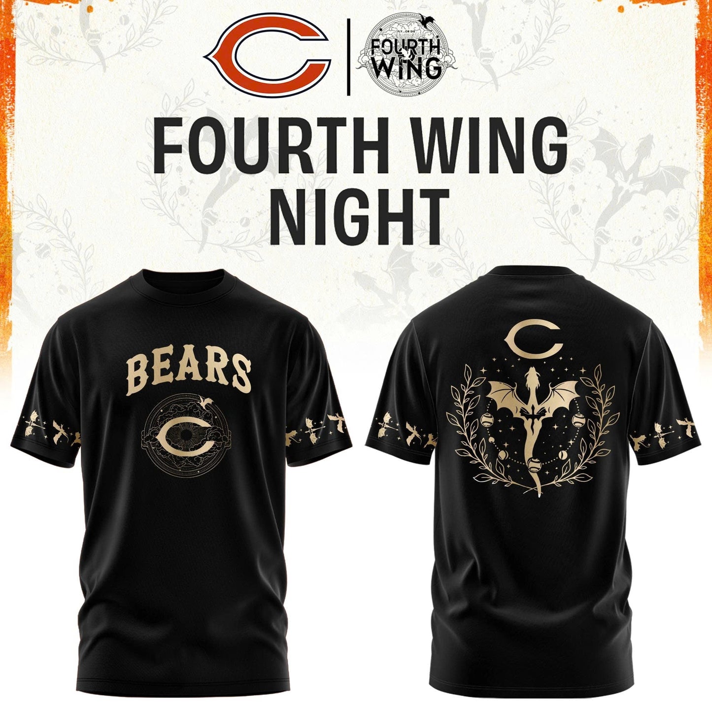 C Bears Fourth Wings Night Black Shirt