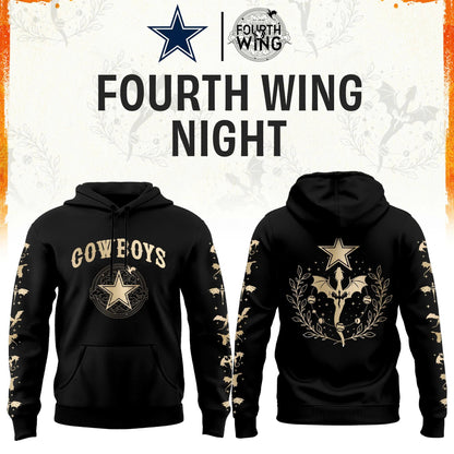 D Cowboys Fourth Wings Night Black Hoodie