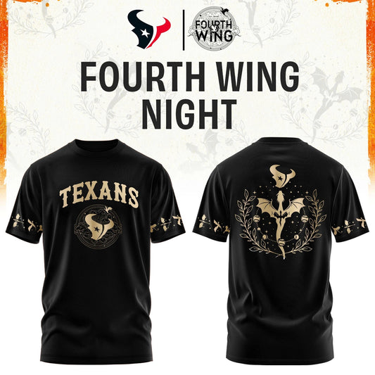 H Texans Fourth Wings Night Black Shirt