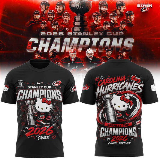 C Hurricanes x Hello Kitty 2026 Stanley Cup Champions Shirt