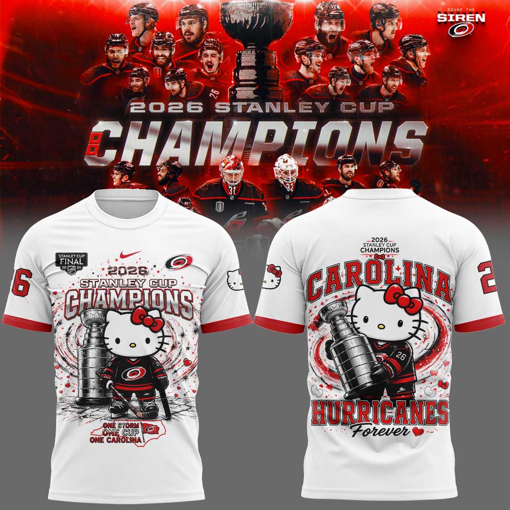 C Hurricanes x Hello Kitty 2026 Stanley Cup Champions Shirt
