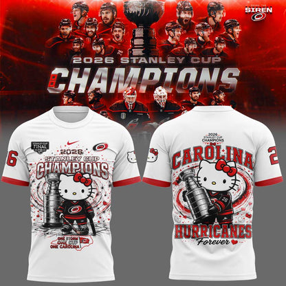 C Hurricanes x Hello Kitty 2026 Stanley Cup Champions Shirt