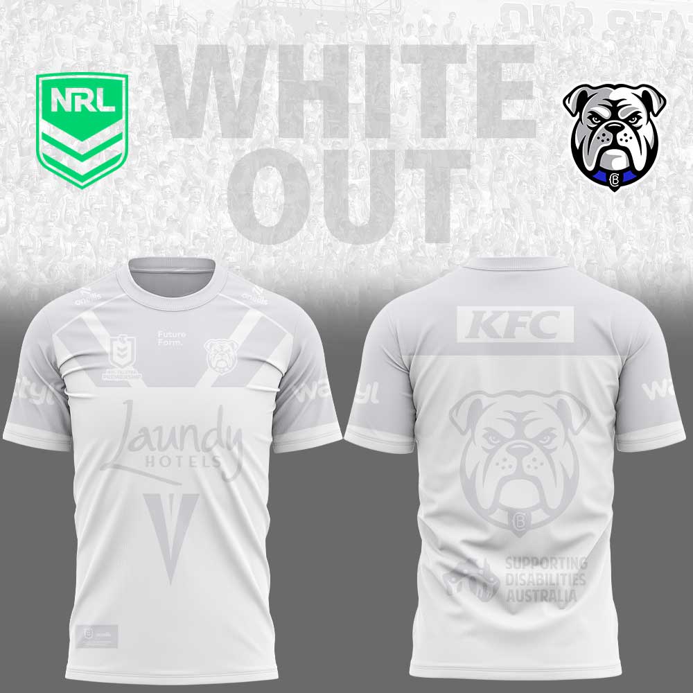 C-B Bulldogs White out NRL Limited Edition Shirt