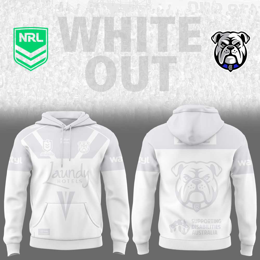 C-B Bulldogs White out NRL Limited Edition Hoodie