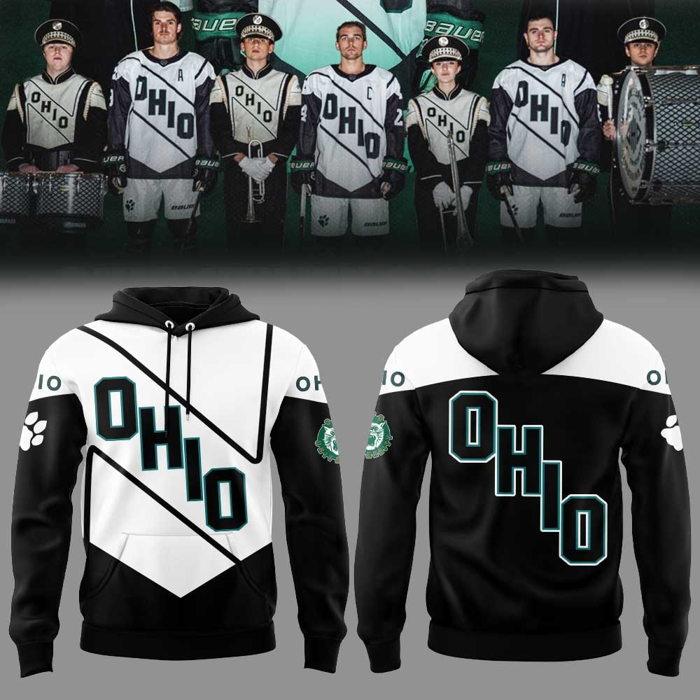 Ohio Bobcats Hockey X Marching 110 Hoodie