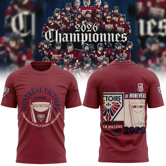 Victoire de Montréal championne Coupe Walter LPHF 2026 Limited Shirt Red V3