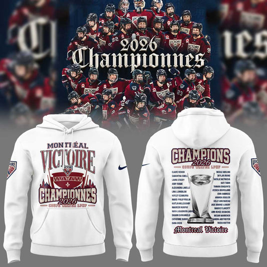 Victoire de Montréal championne Coupe Walter LPHF 2026 Hoodie White