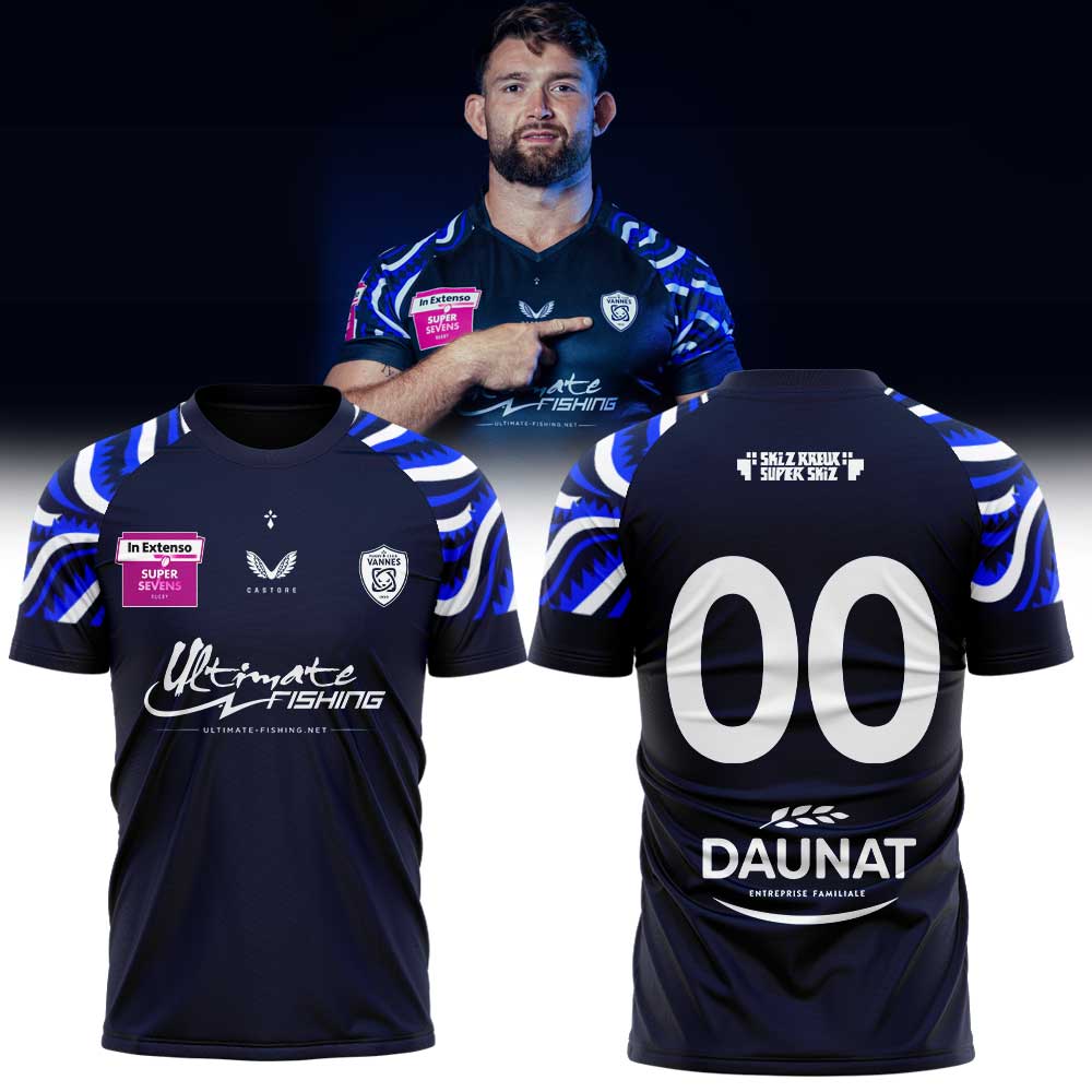 Rugby Club Vannes 𝐒𝐮𝐩𝐞𝐫 𝐒𝐞𝐢𝐳 𝐒𝐞𝐢𝐳 𝐁𝐫𝐞𝐮𝐫 Shirt