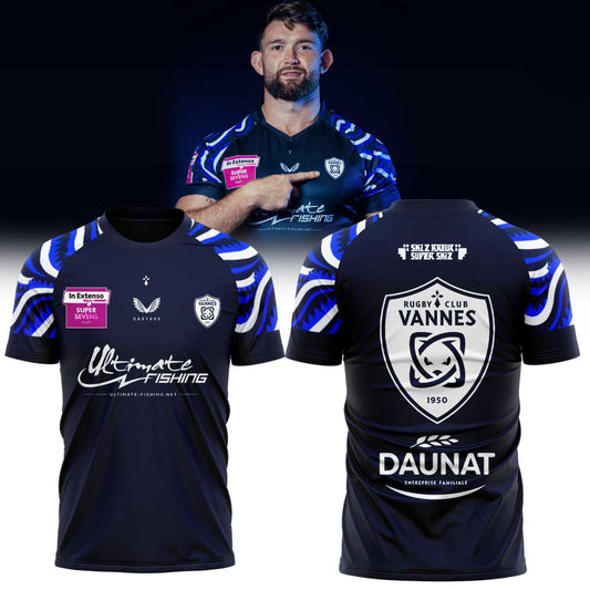 Rugby Club Vannes 𝐒𝐮𝐩𝐞𝐫 𝐒𝐞𝐢𝐳 𝐒𝐞𝐢𝐳 𝐁𝐫𝐞𝐮𝐫 Shirt