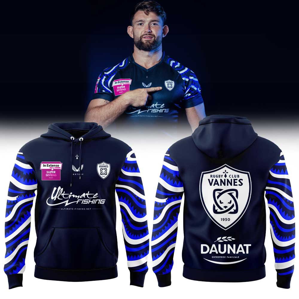 Rugby Club Vannes 𝐒𝐮𝐩𝐞𝐫 𝐒𝐞𝐢𝐳 𝐒𝐞𝐢𝐳 𝐁𝐫𝐞𝐮𝐫 Hoodie