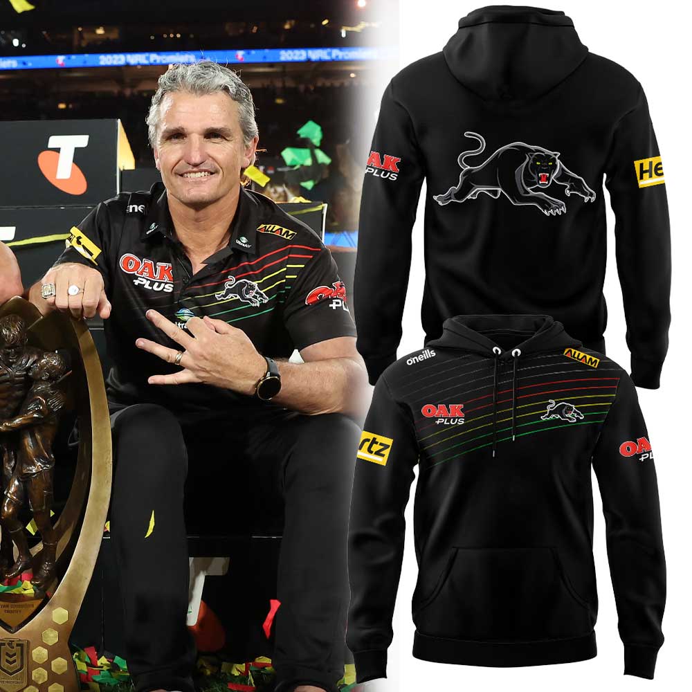 Penrith Panthers Ivan Cleary Black & Stripes Hoodie