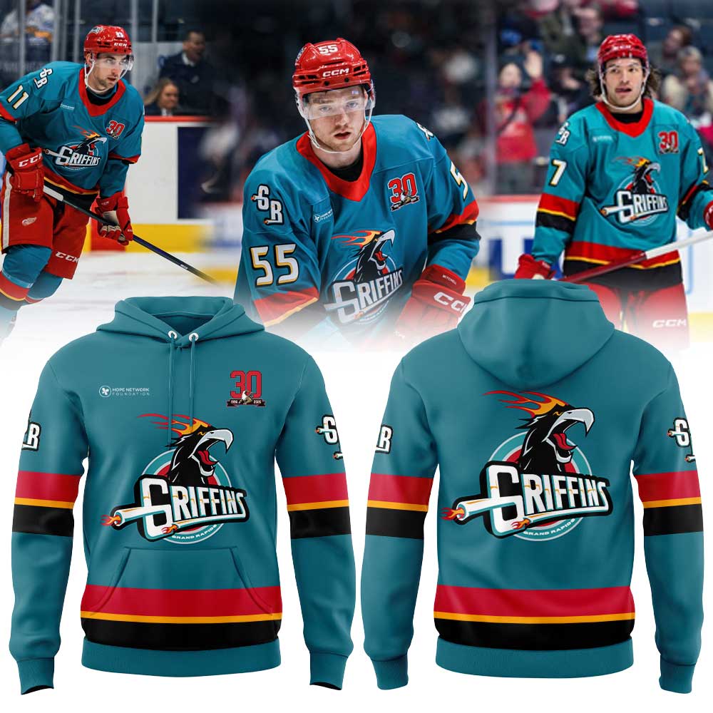 Grand Rapids Griffins Hat tricks and Hoops Night Hoodie