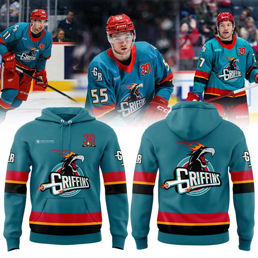 Grand Rapids Griffins Hat tricks and Hoops Night Hoodie