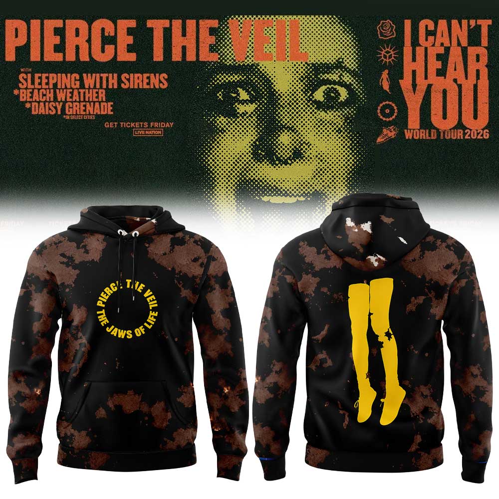 Pierce the Veil I Can’t Hear You World Tour 2026 Limited Edition Hoodie