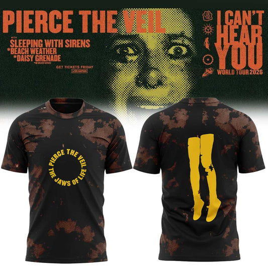 Pierce the Veil I Can’t Hear You World Tour 2026 Limited Edition Shirt