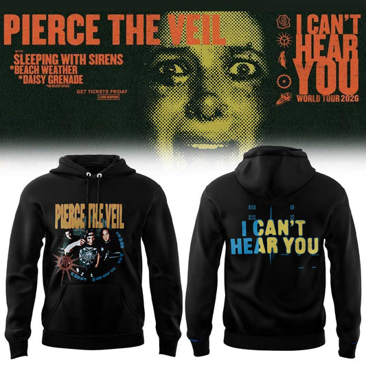 Pierce the Veil I Can’t Hear You World Tour 2026 Limited Edition Hoodie