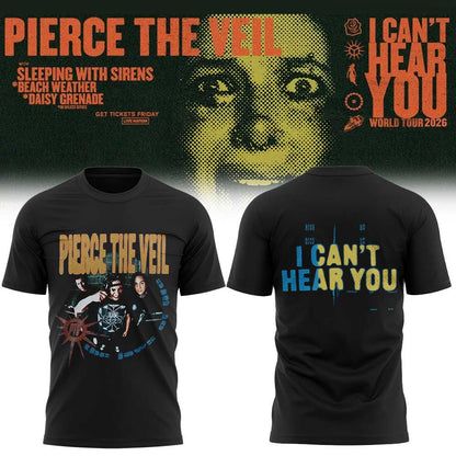 Pierce the Veil I Can’t Hear You World Tour 2026 Limited Edition Shirt