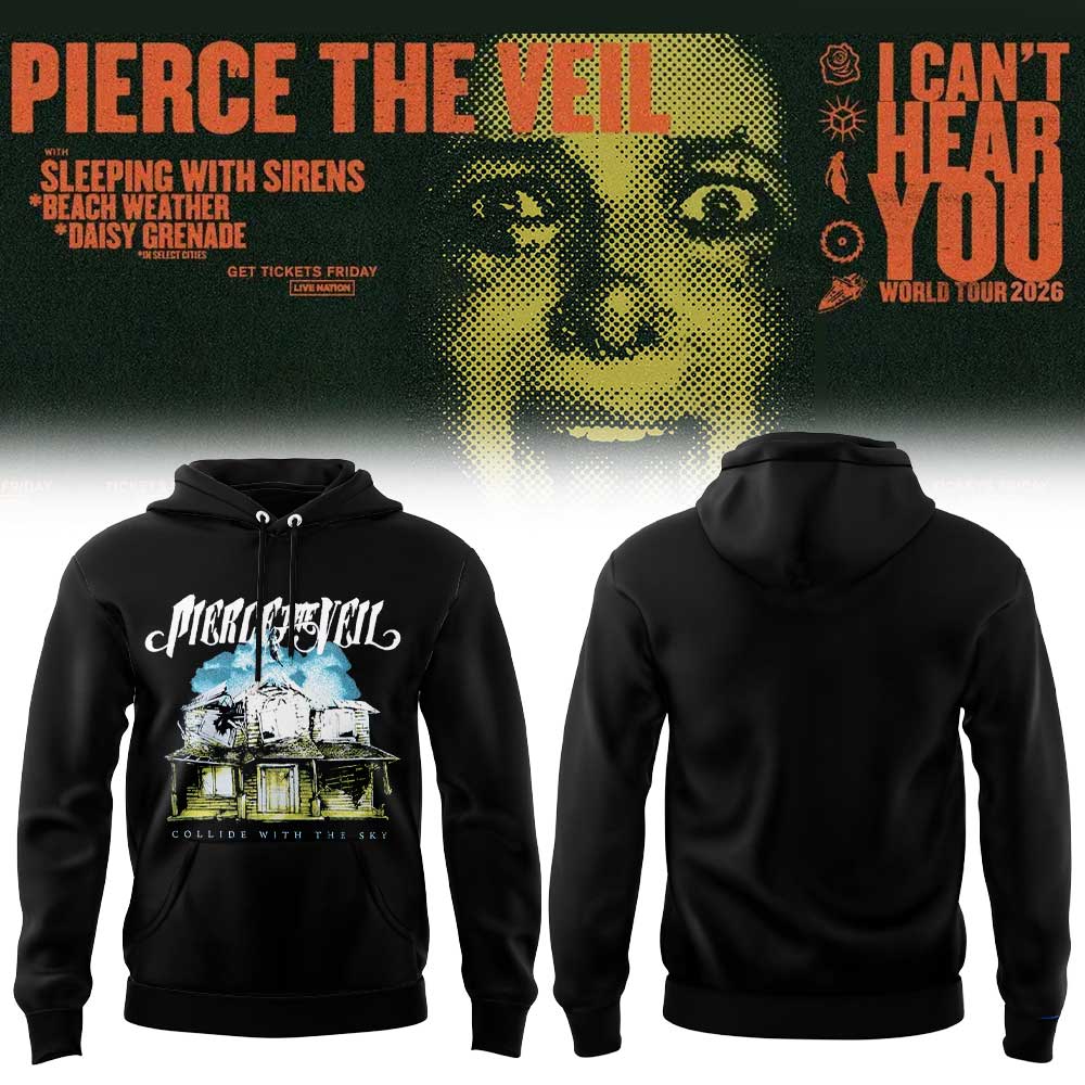 Pierce the Veil I Can’t Hear You World Tour 2026 Limited Edition Hoodie