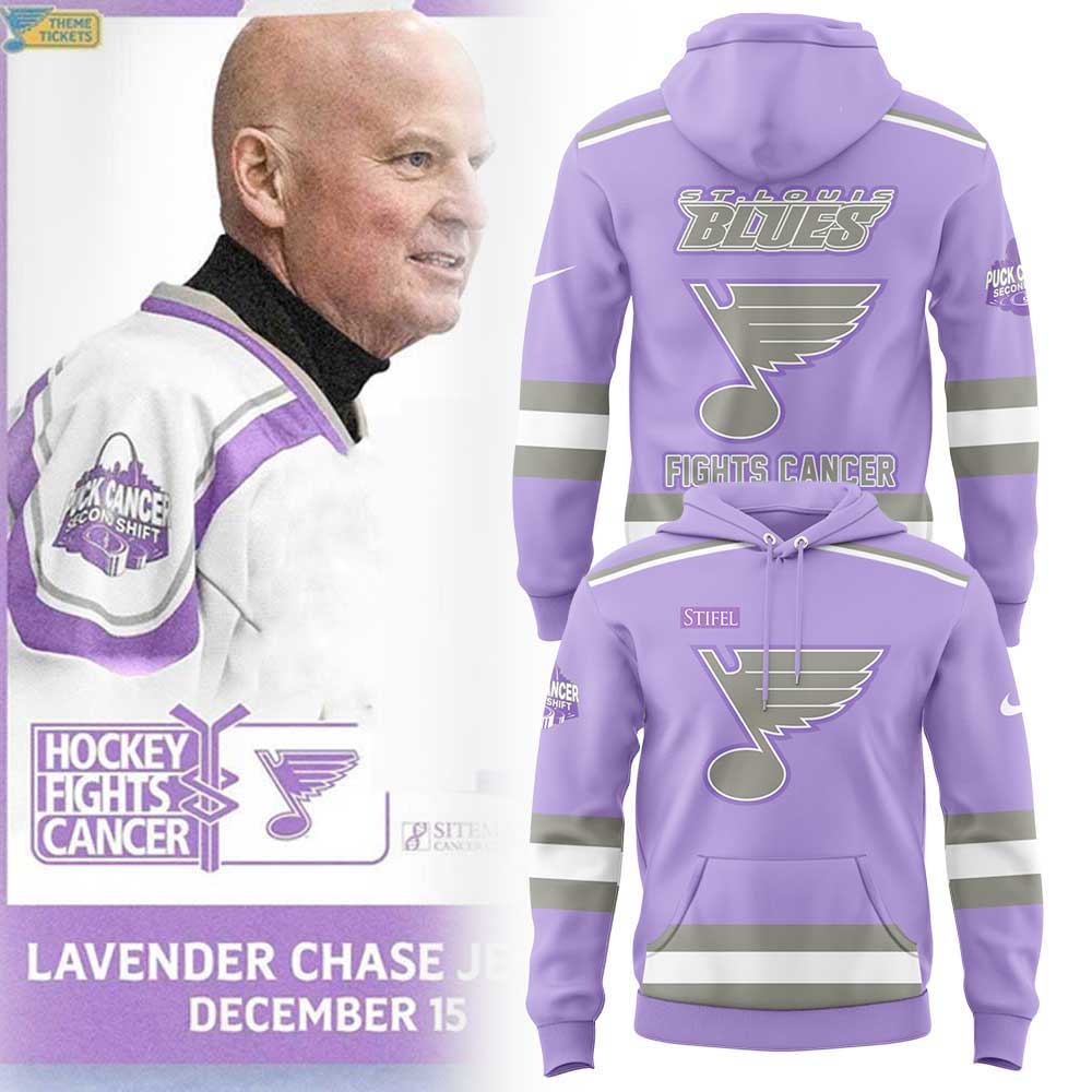 Limited Edition St. Blues Hockey Fights Cancer Night 2025 Hoodie V2