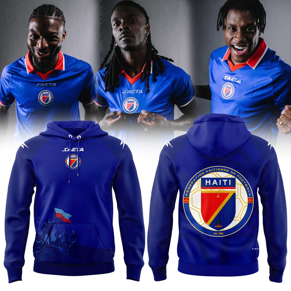 Haïtienne de Football 1974 História do Haiti for World Cup 2026 Hoodie Blue