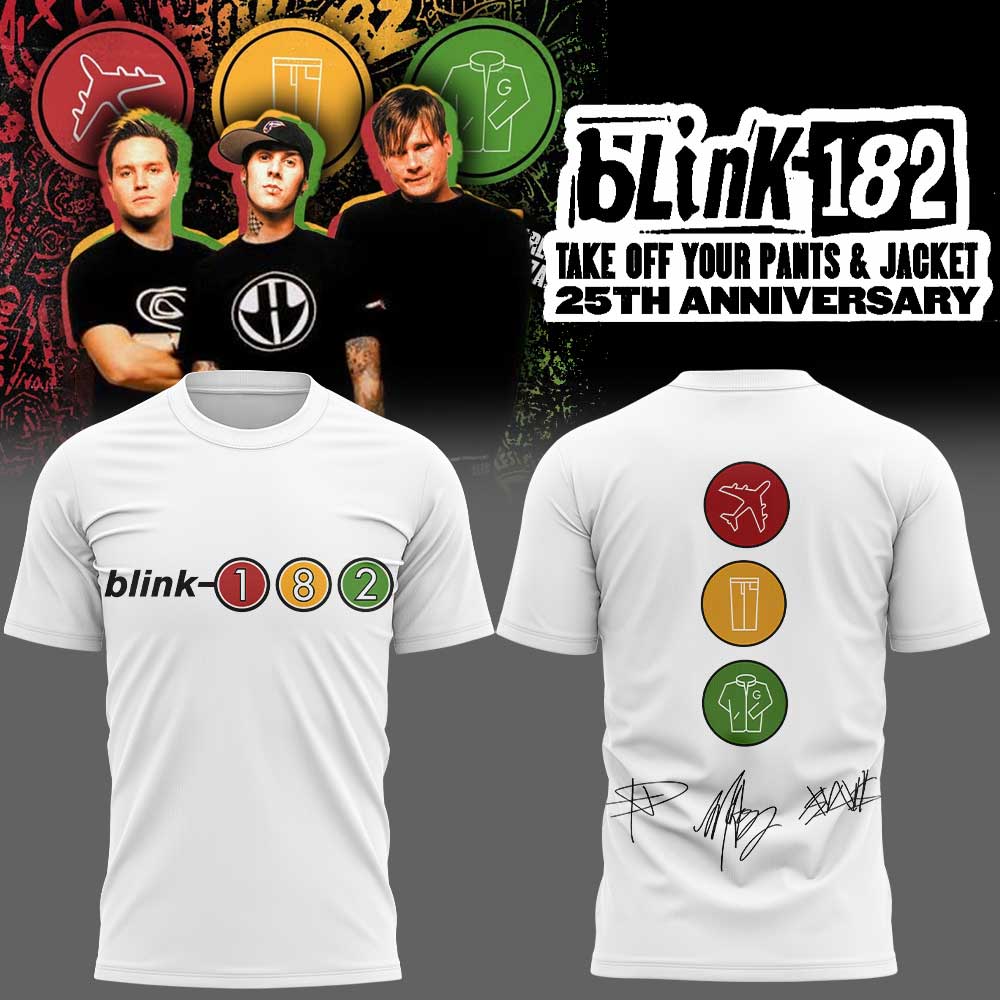 Blink-182 Day Pop-Up 25th album Take Off Your Pants and Jacket Limited Shirt