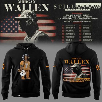 Morgan Wallen Still The Problem Tour 2026 Combo Hoodie Black