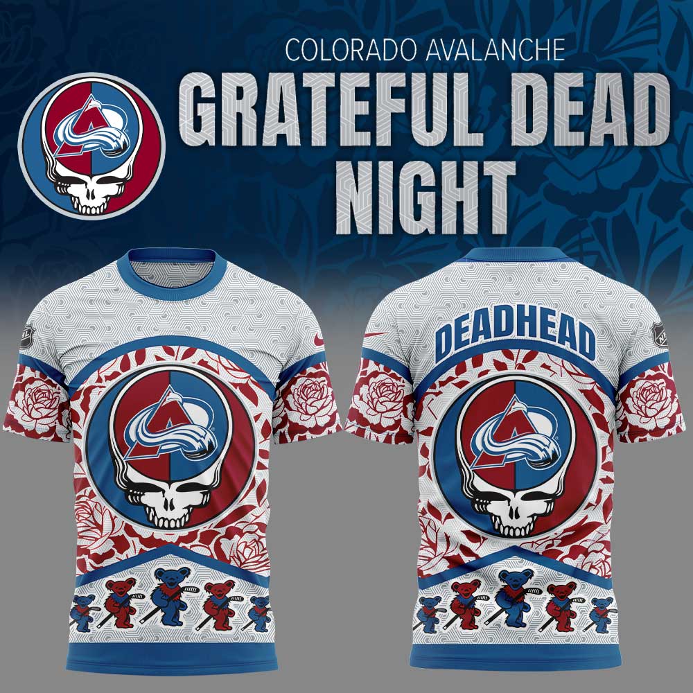 Colorado Avalanche Grateful Dead Night 2025 Combo Shirt
