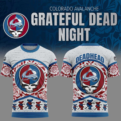 Colorado Avalanche Grateful Dead Night 2025 Combo Shirt